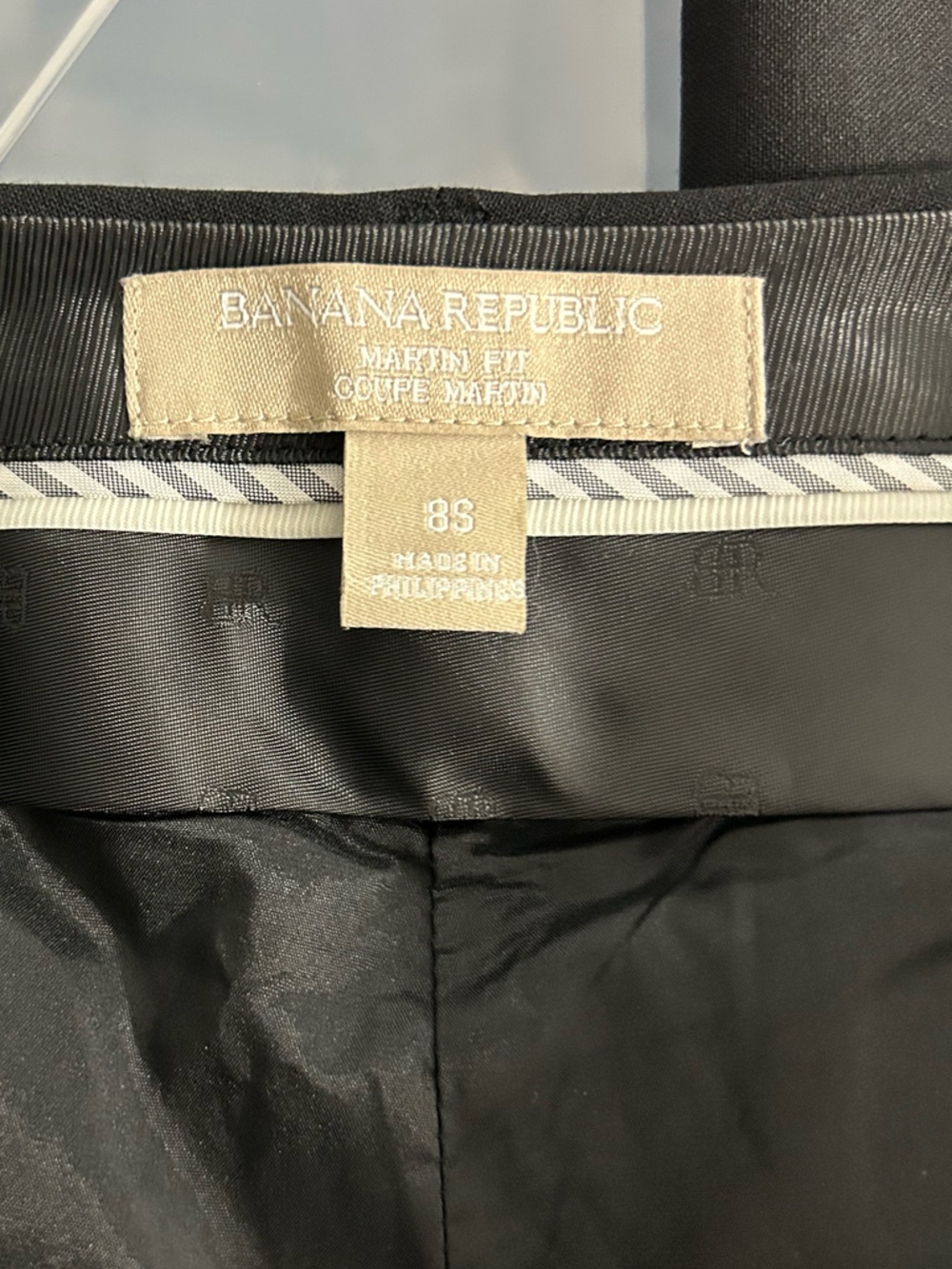 Banana Republic Martin Fit Black Dress Pants Size 8S - Picture 7 of 10